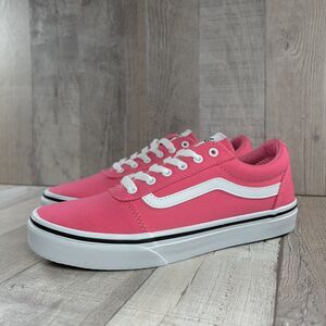 Vans Ward Lo Kids Girls' Size 4 Skate Shoes Sneaker Canvas Low Honeysuckle Pink